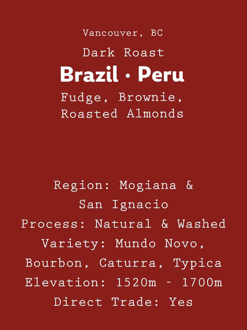 Brazil, Peru - Dark Roast